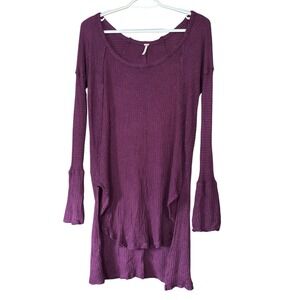 Free People Y2K Thermal Henley M Twilight Trashed Grunge Whimsigoth Fairy